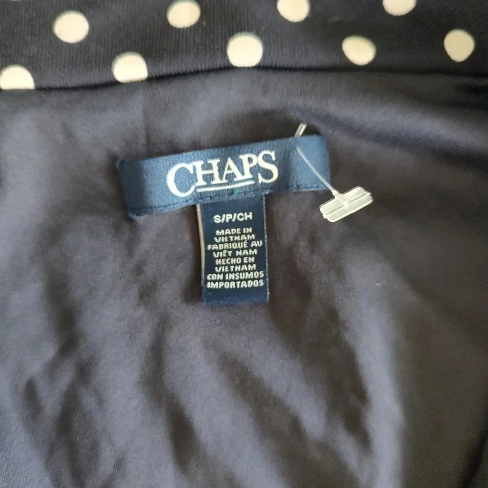 Chaps polkadot summer dress. Navy. Small. NWT - Picture 6 of 7